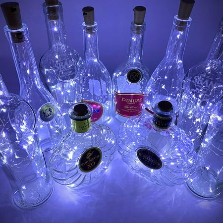 wreaths bottles 20 Blue Christmas mini lights 5 STRINGS -white wire crafts wreaths bottles 20 Blue Christmas mini lights 5 STRINGS -white wire crafts